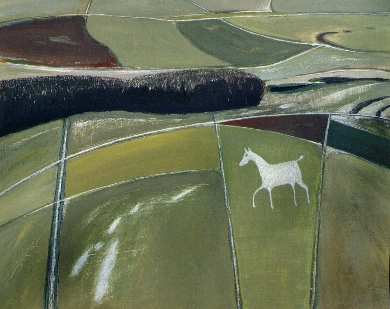 Valkoinen hevonen, Cherhill tekijältä Eric Contemporary Artist Hains