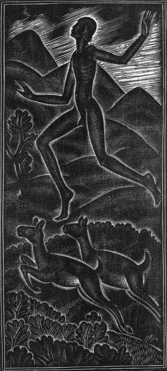 Fuge, rakkaani laulujen laulusta (Laula lennossani laulajien lauluja ilokseni) tekijältä Eric Gill