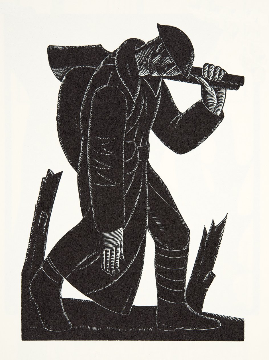 Westward Hoe!, David Jamesin piirustuksen jälkeen tekijältä Eric Gill