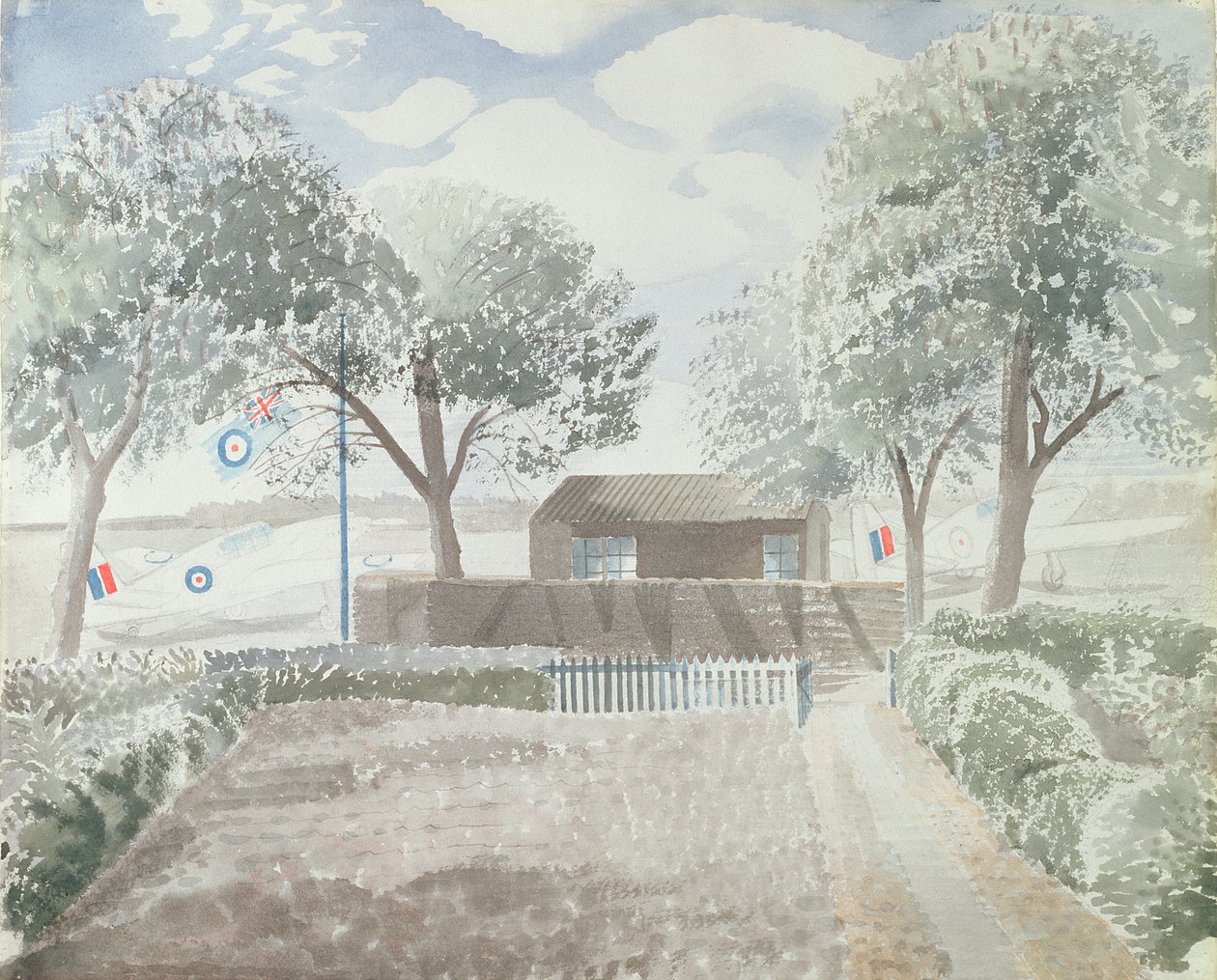 Lentopaikka, noin 1942 tekijältä Eric Ravilious
