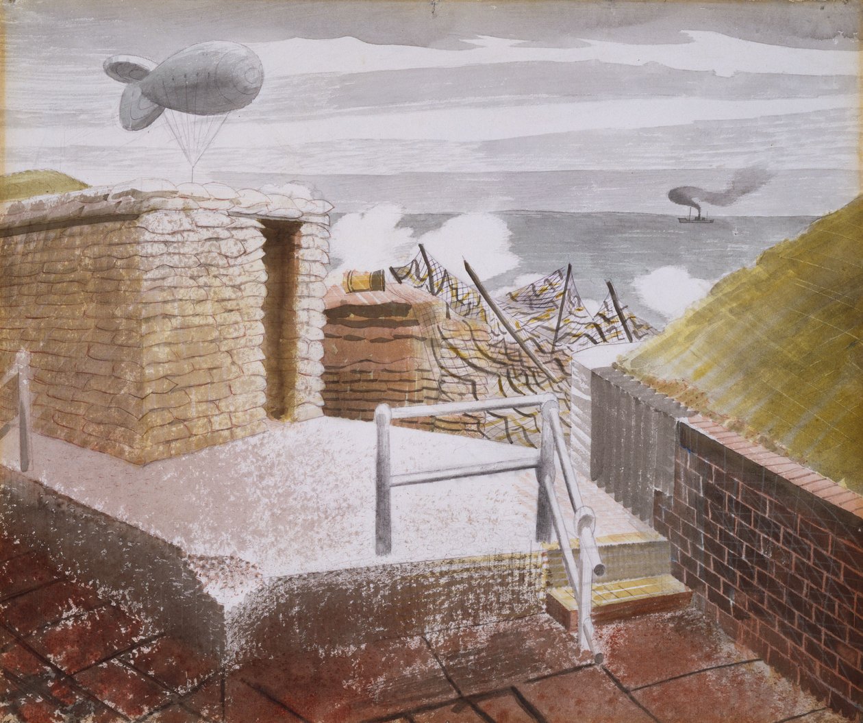 Rannikkopuolustus, lokakuu 1941 tekijältä Eric Ravilious
