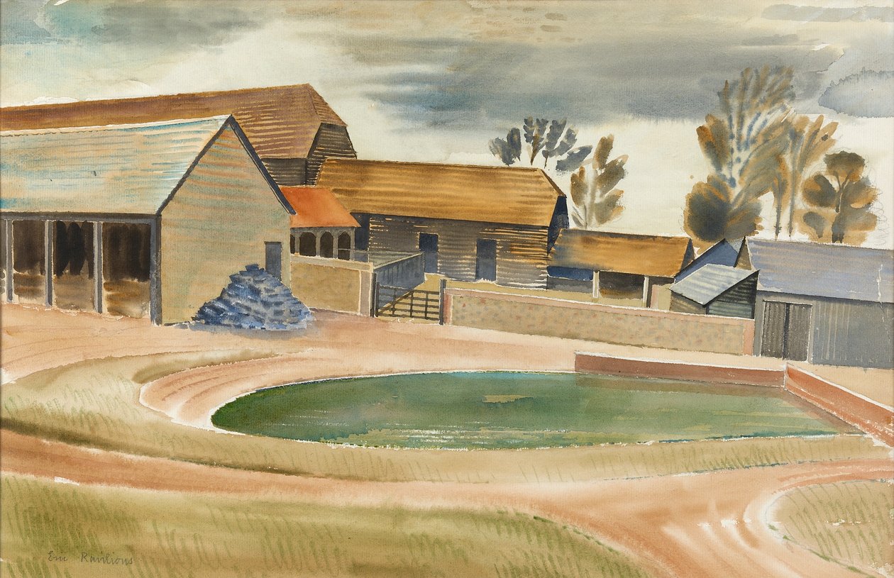 Maatila (wc paperilla) tekijältä Eric Ravilious