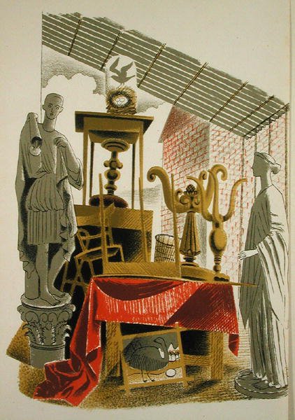 Käytetyt huonekalut ja efektit tekijältä Eric Ravilious