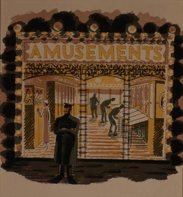 The Amusement Arcade, paina Curwen Press, High Street, J. M. Richards, julkaisija 