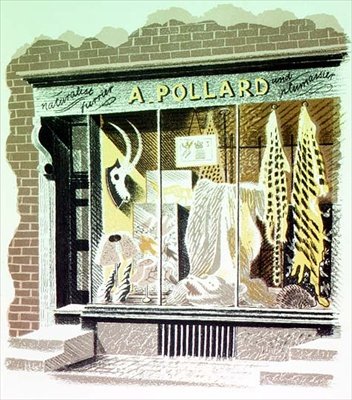 The Furrier, painanut Curwen Press, High Street, kirjoittanut J.M. Richards, julkaissut Country Life, 1938 (24 kappaletta) tekijältä Eric Ravilious