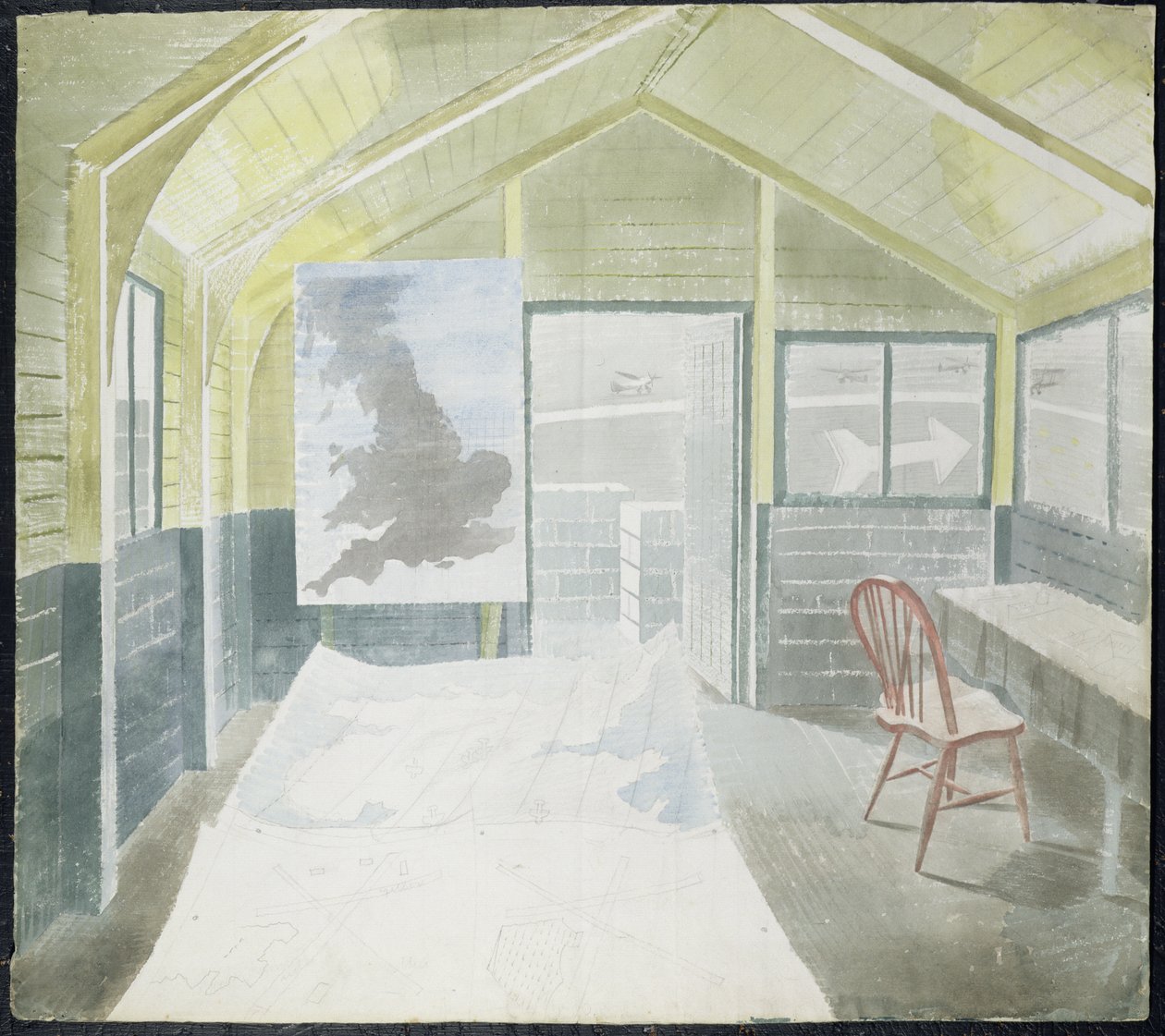 Operaatiosali, n. 1941-42 tekijältä Eric Ravilious