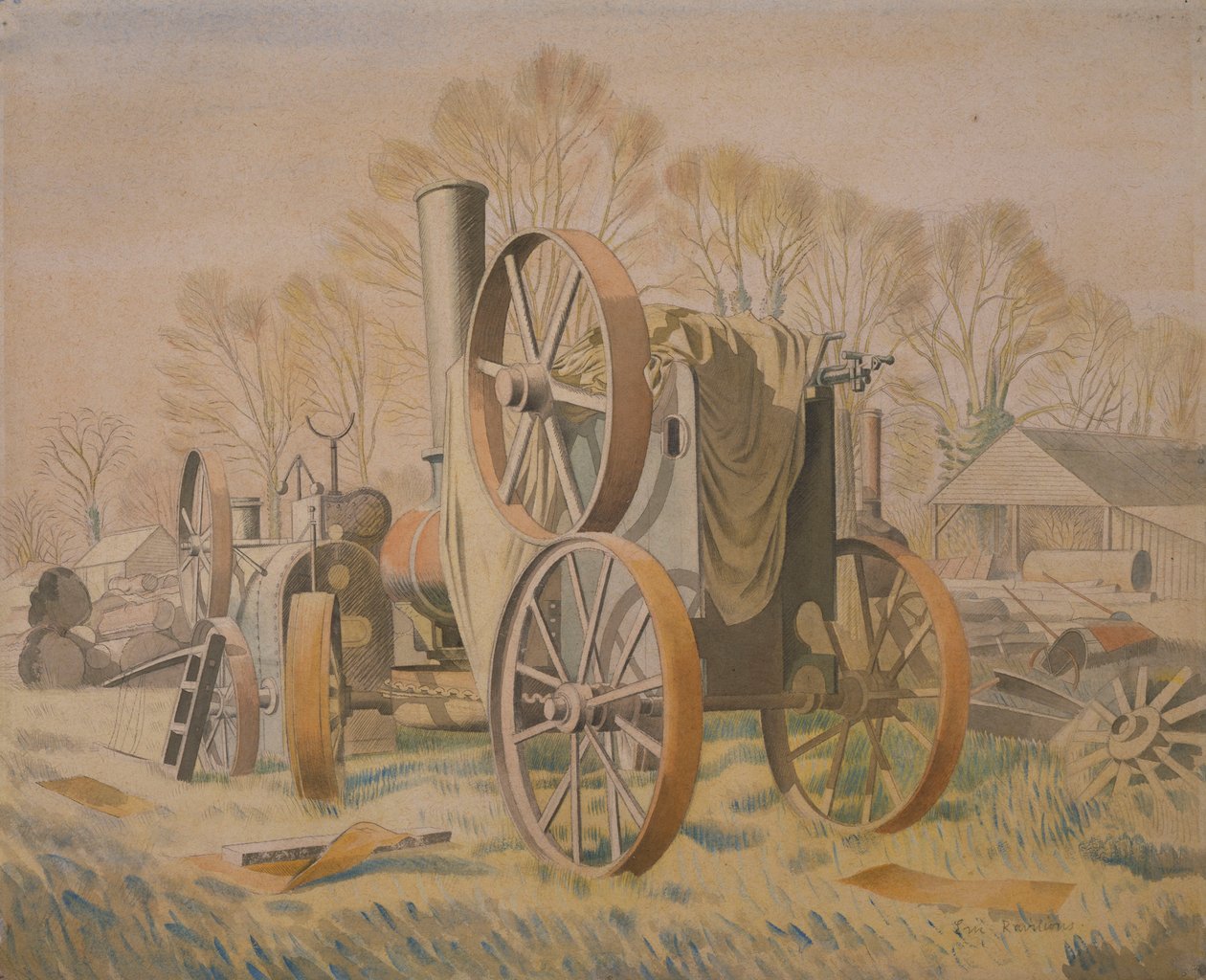 Traktori, 1933 tekijältä Eric Ravilious