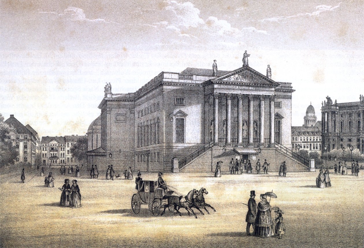 Berliini, Königliches Opernhaus, um 1840 tekijältä Erich Henning