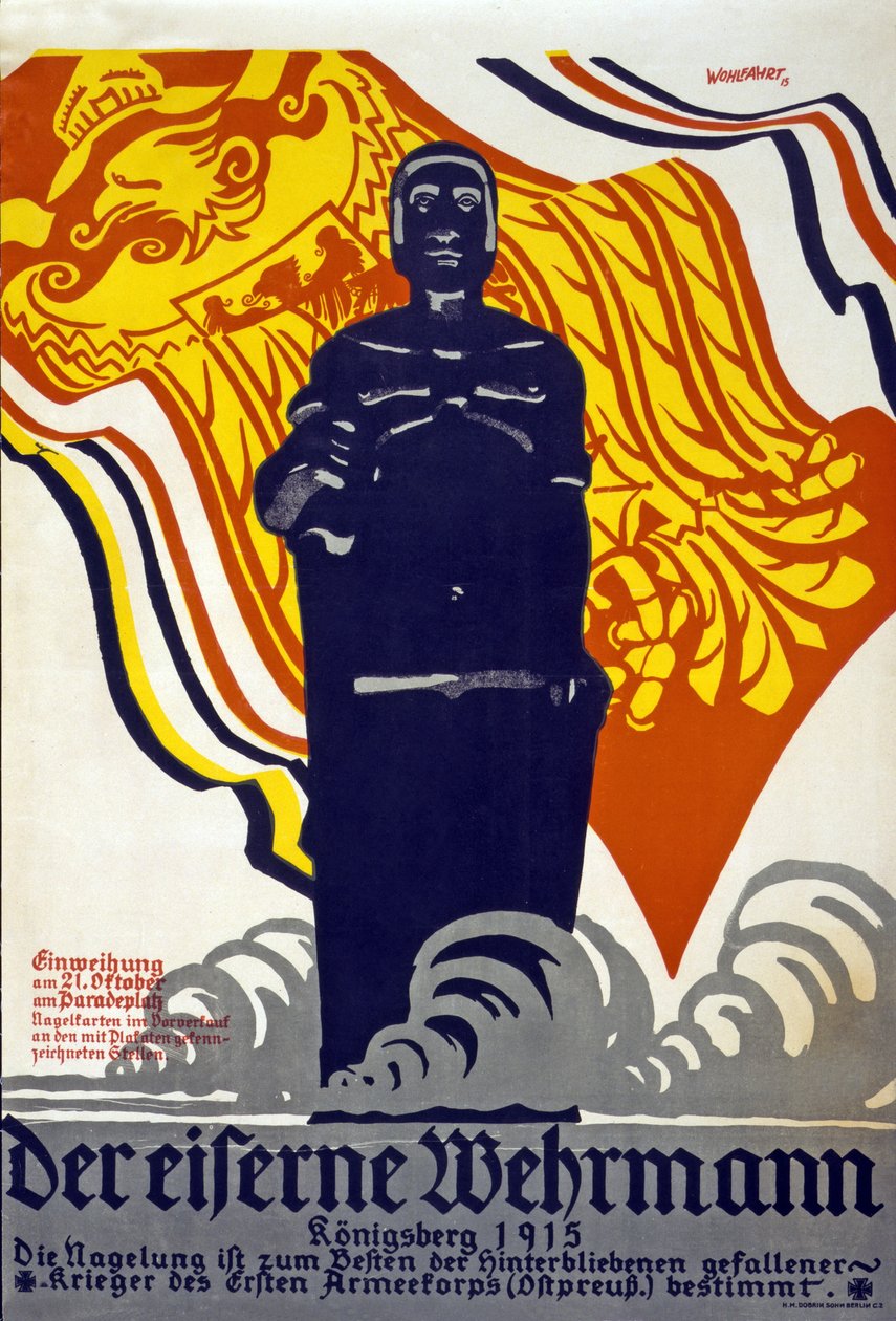 Rautasotilas, Königsberg 1915, 1915, värilitraus tekijältä Erich Wohlfahrt