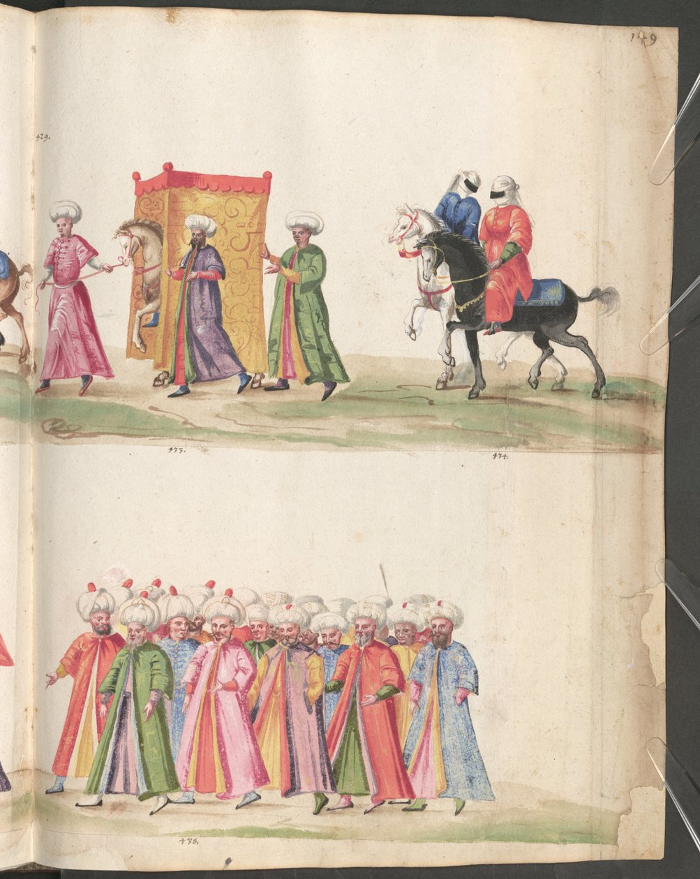 Yllä: Morsiuskulkue, jossa morsian on verhon peitossa. tekijältä Erich Lessing