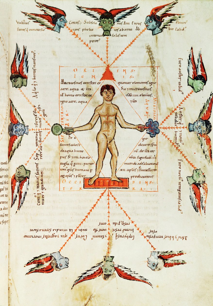 Kronologisten ja tähtitieteellisten käsikirjoitusten kokoelma, noin 1180-1200 (pergamentti). tekijältä Erich Lessing