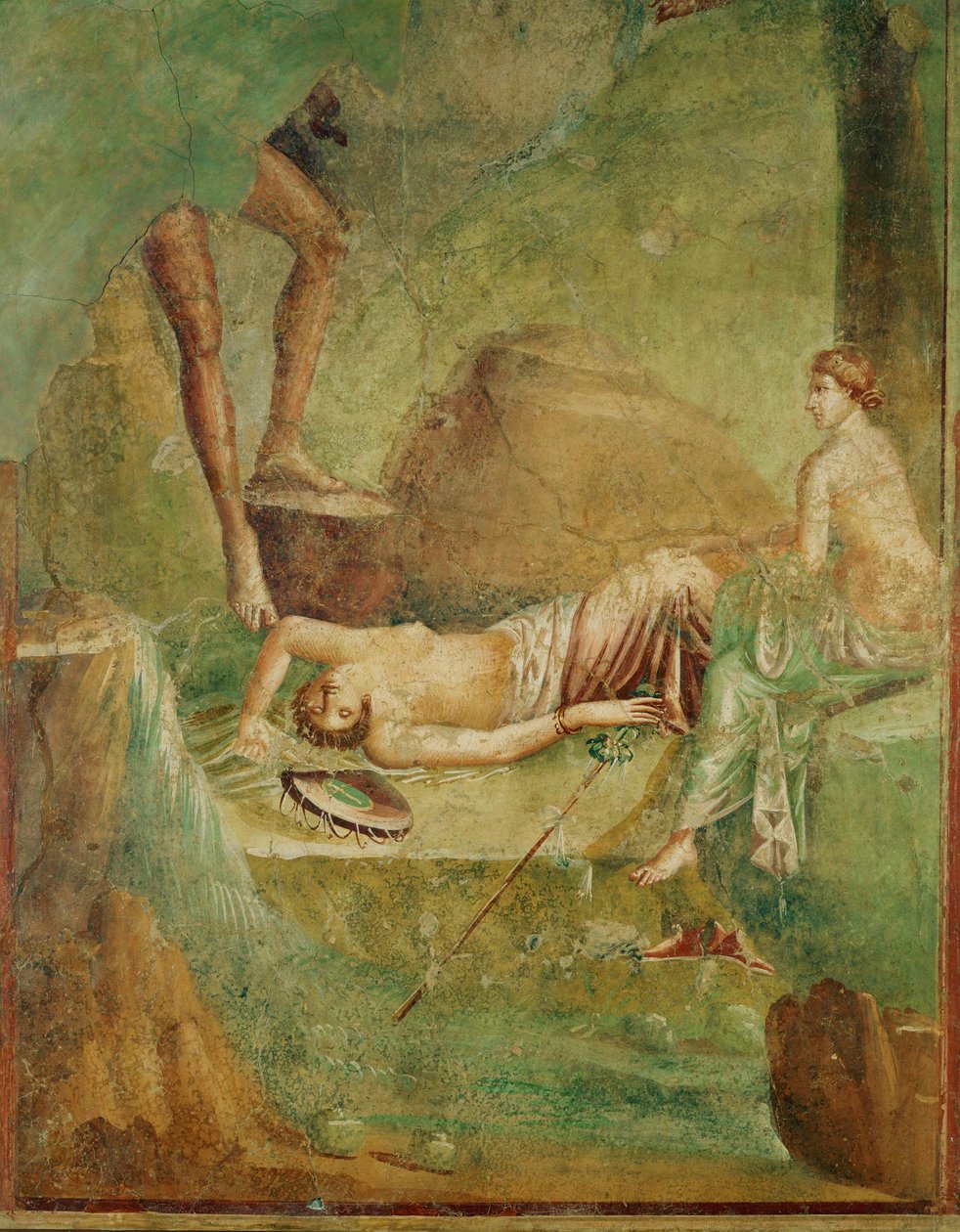 Nukkuva maenadi (fresko) tekijältä Erich Lessing