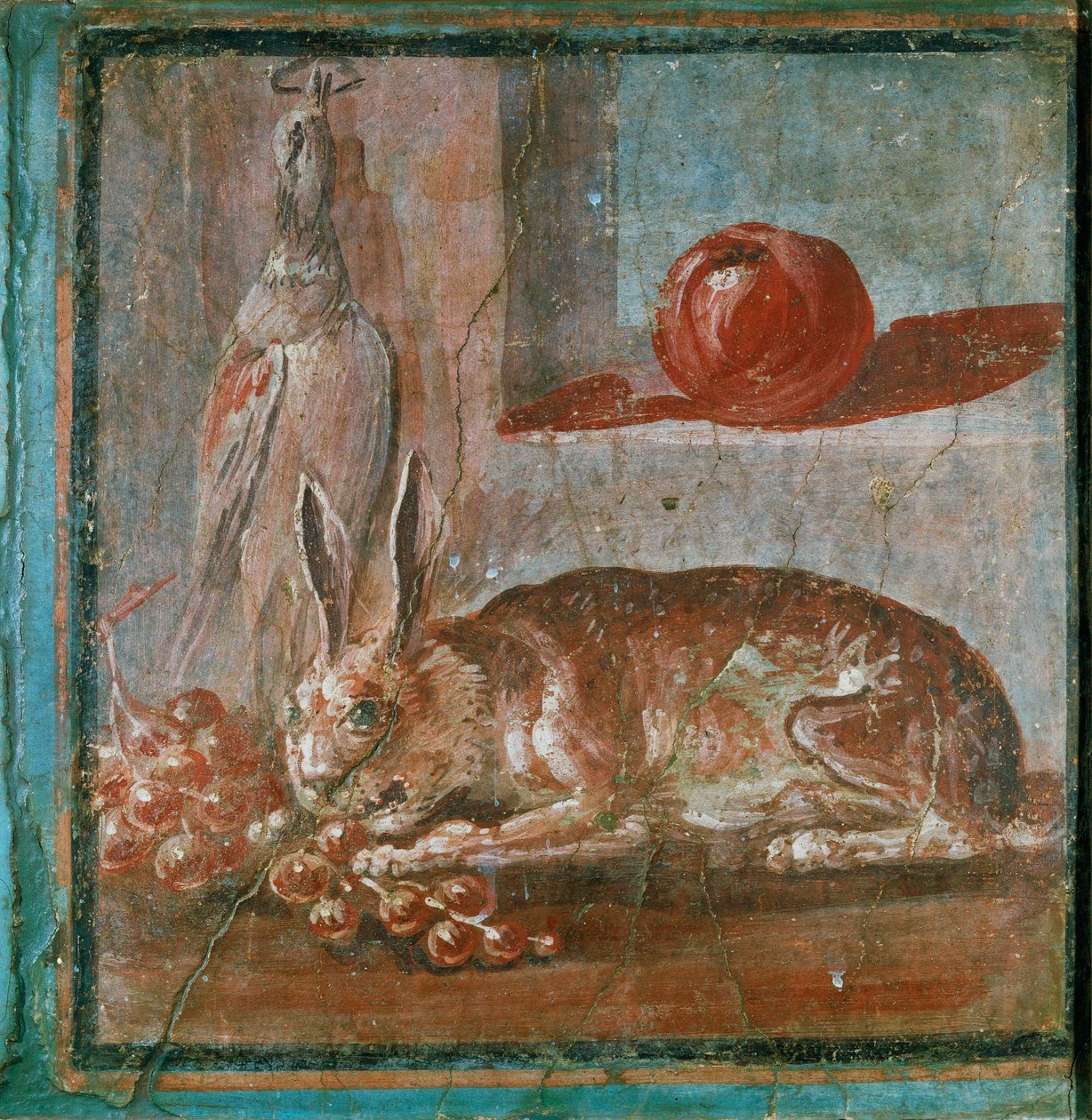 Jäniksen ja viinirypäleiden asetelma tekijältä Erich Lessing