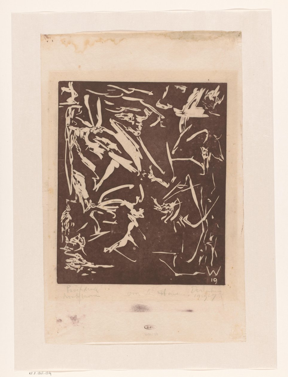 Abstrakti koostumus tekijältä Erich Wichmann (signed by artist)