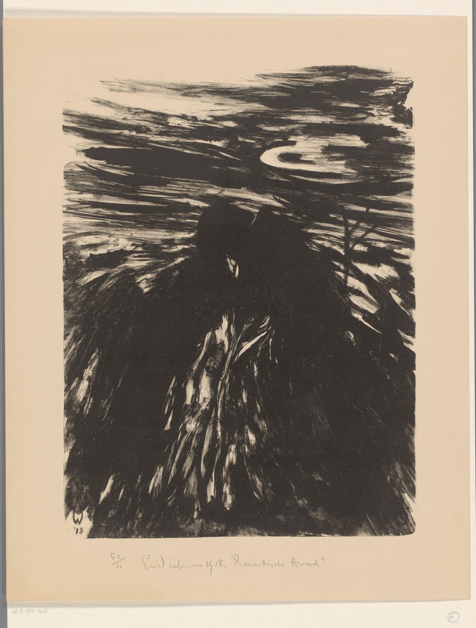 Romanttinen ilta (alkuperäinen nimi esineessä) tekijältä Erich Wichmann (signed by artist)