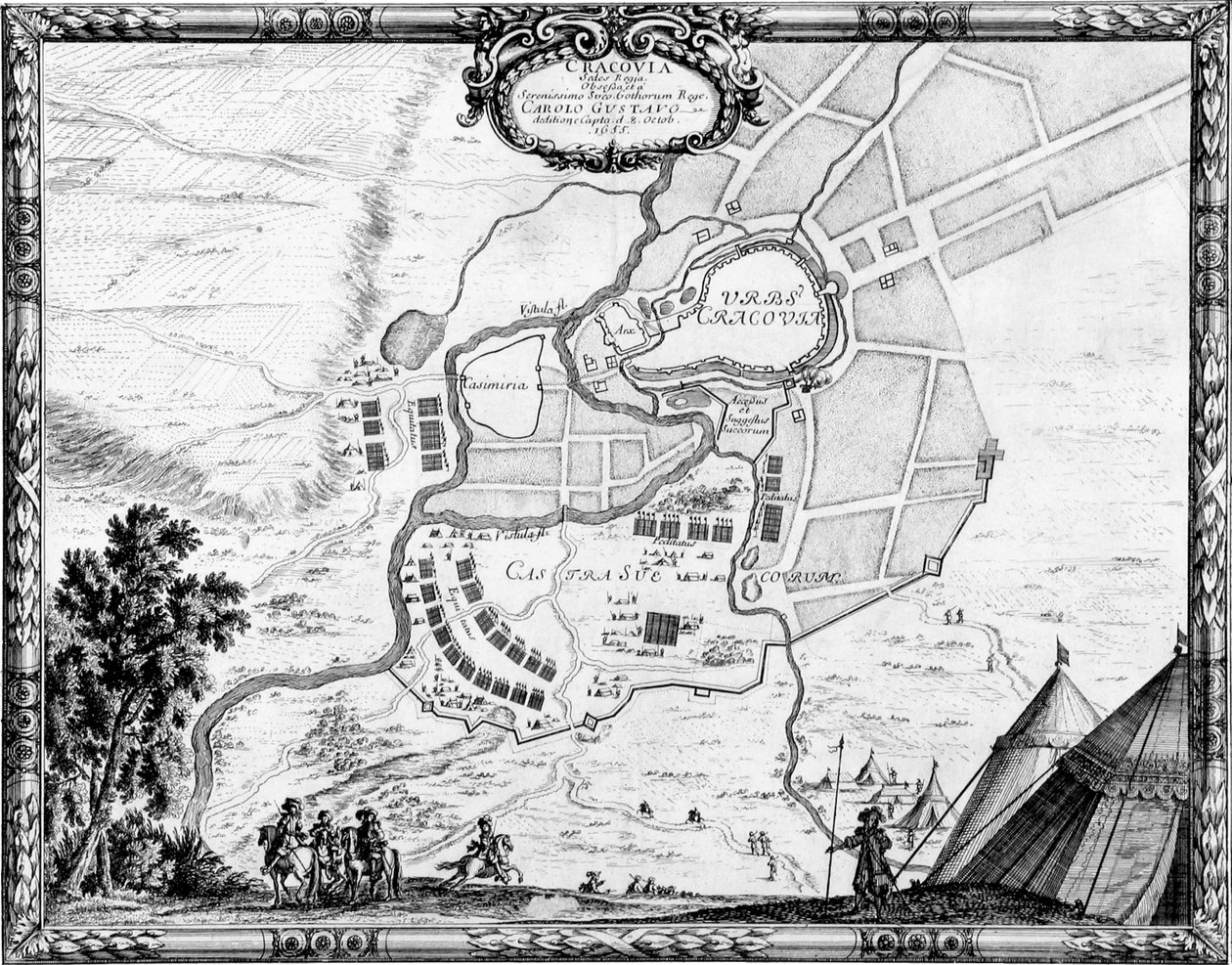 Oblężenie Krakova (1655) tekijältä Erik Dahlbergh