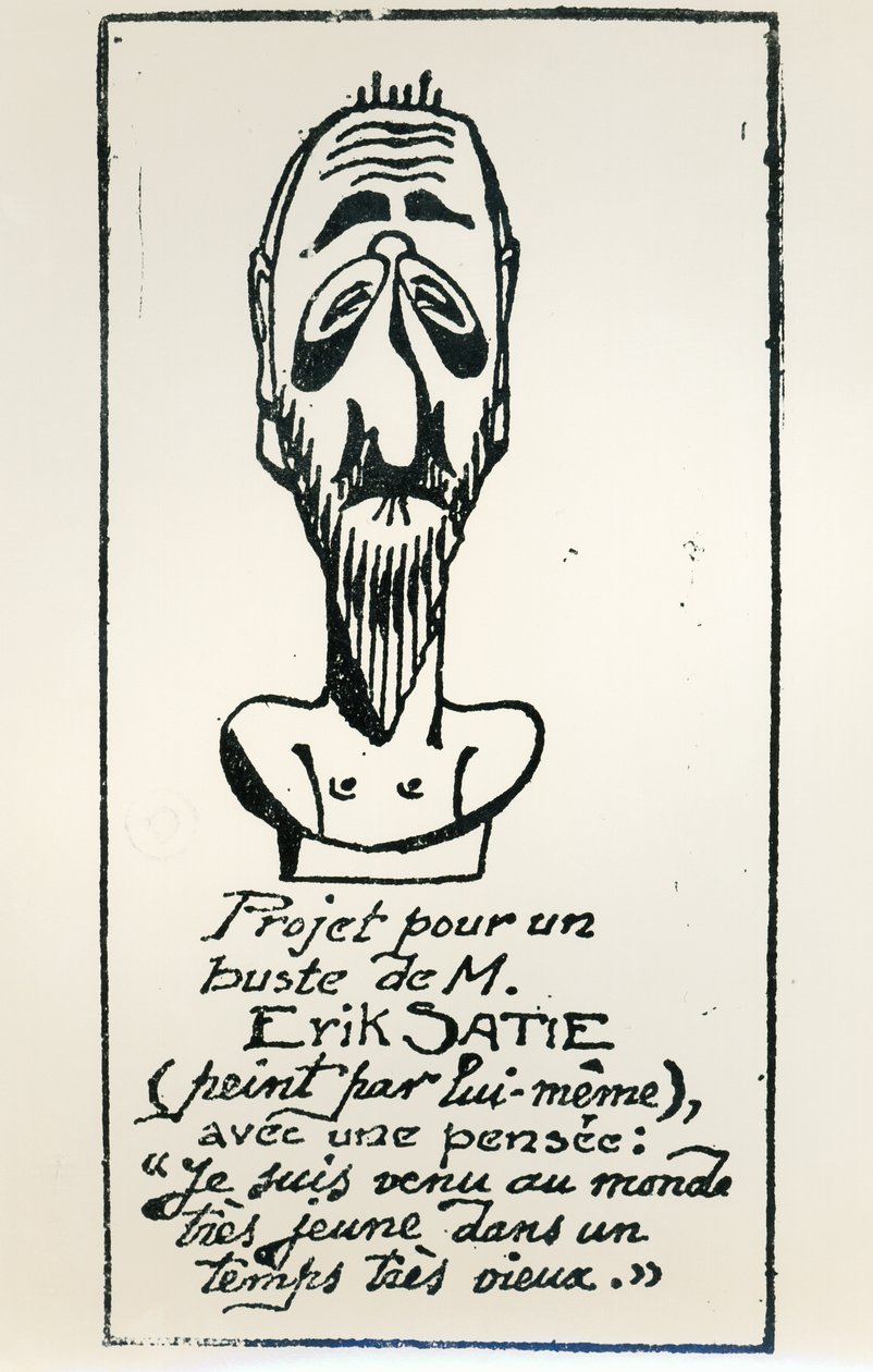 Omakuva, 1900-luvun alku (kynä ja muste paperille) tekijältä Erik Satie