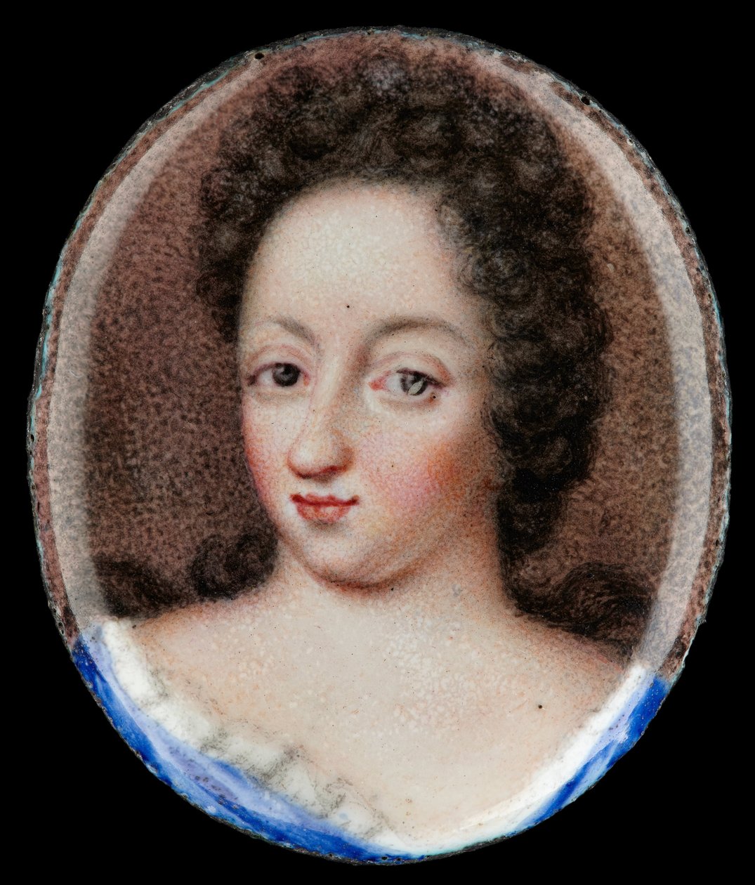 Pienoismuotokuva kuningatar Ulrika Eleonora vanhemmasta, Ruotsin kuningattaresta 1680-1693 tekijältä Erik Utterhielm