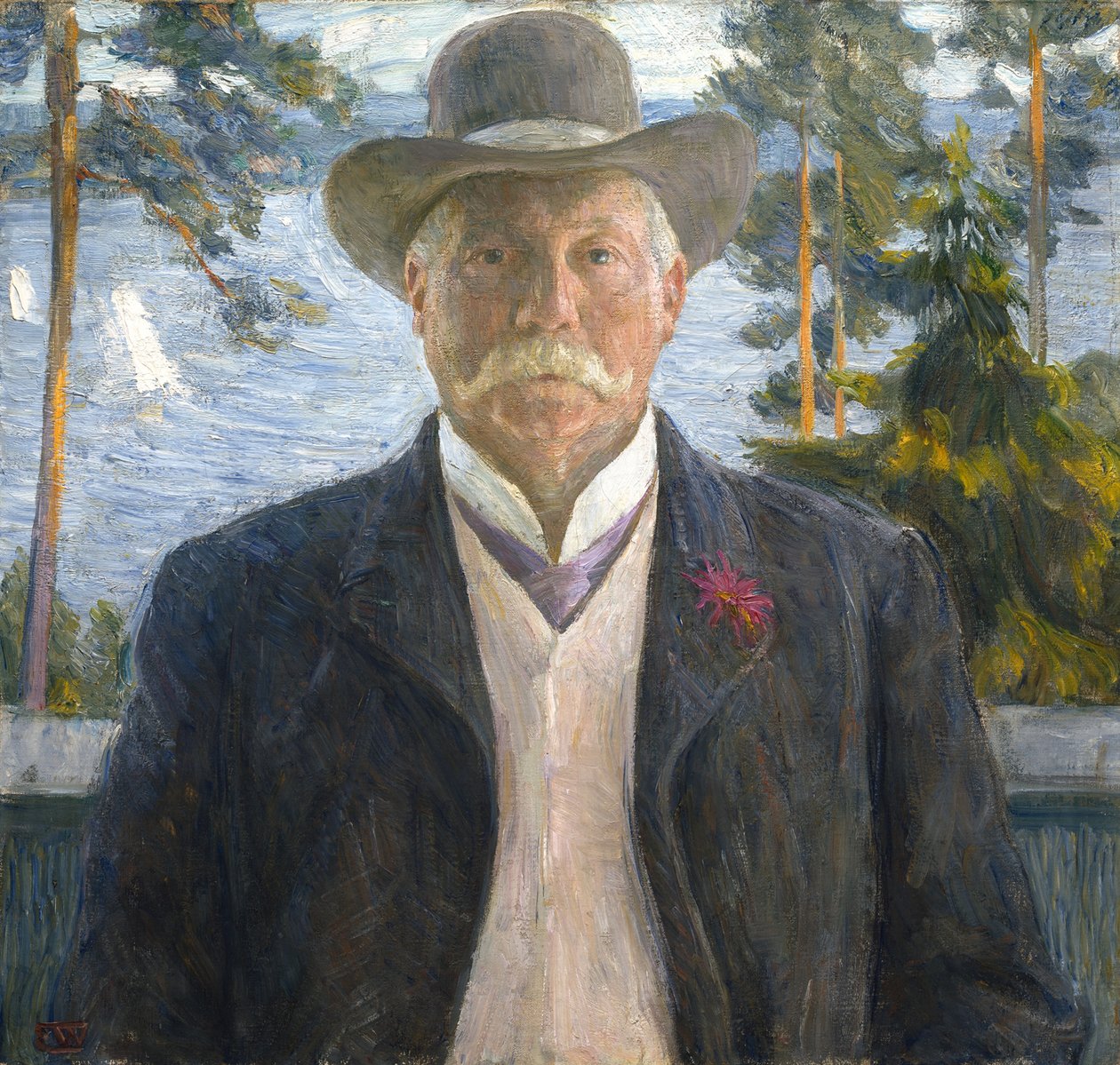 Muotokuva säveltäjä Thorvald Lammersista 1841-1922, 1906. tekijältä Erik Theodor Werenskiold