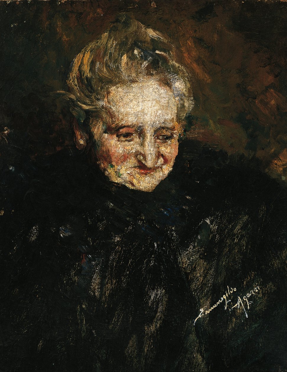 Ermenegildo Agazzin (1866-1945) äidin muotokuva tekijältä Ermenegildo Agazzi
