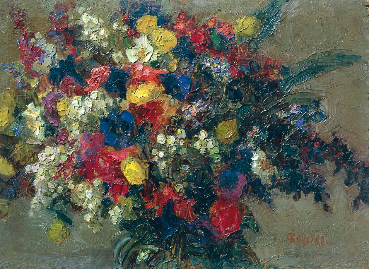 Alppikukat, Erminia Bruni Menin (1870-1940), öljy kankaalle. tekijältä Erminia Bruni Menin