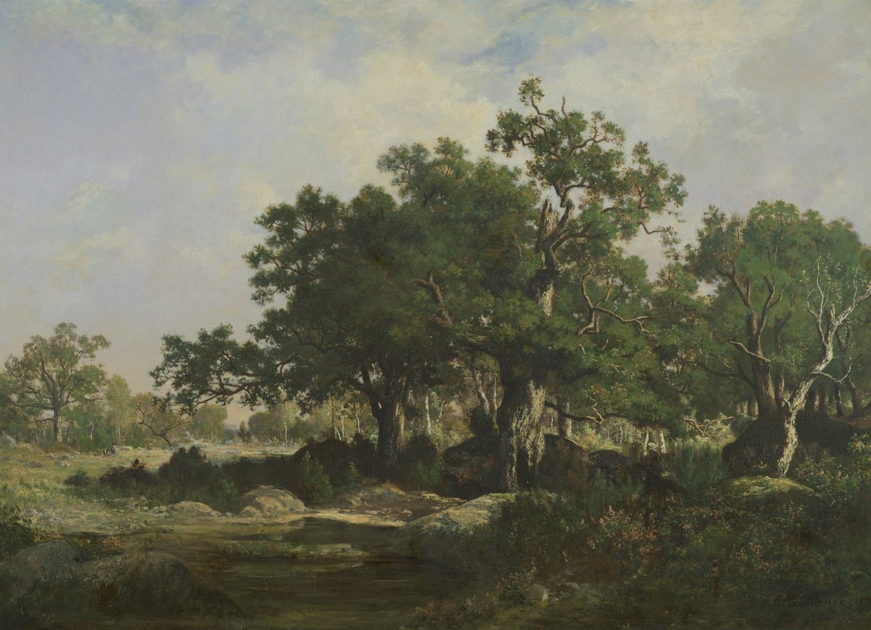 Raivous Fontainebleaun metsässä tekijältä Ernest Guillemer