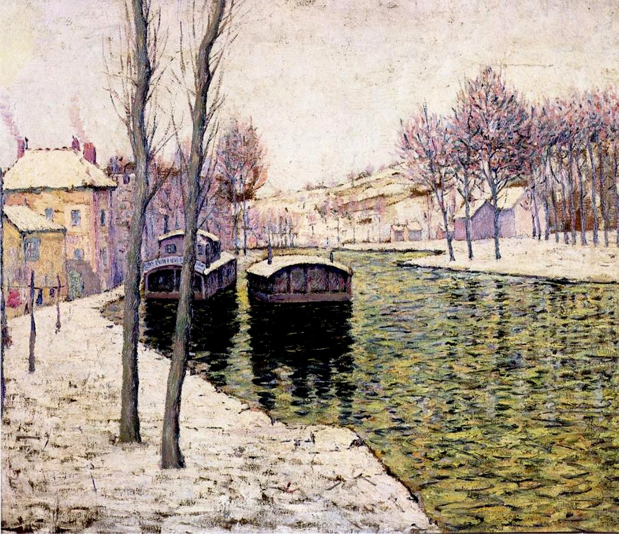 Proomut Seinen varrella, 1894 tekijältä Ernest Lawson