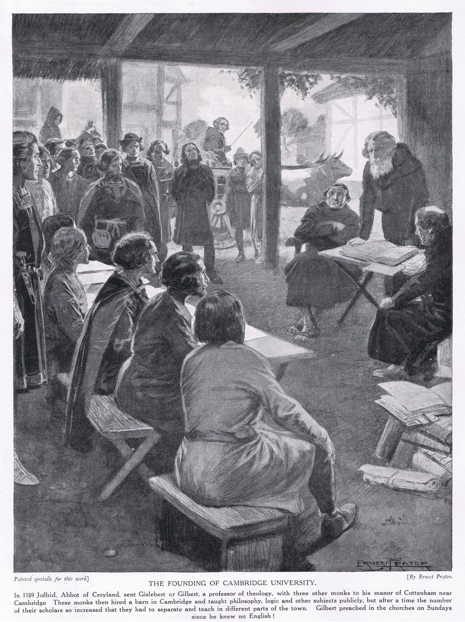 Cambridgen yliopiston AD1109 perustaminen, 1920-luku tekijältä Ernest Prater