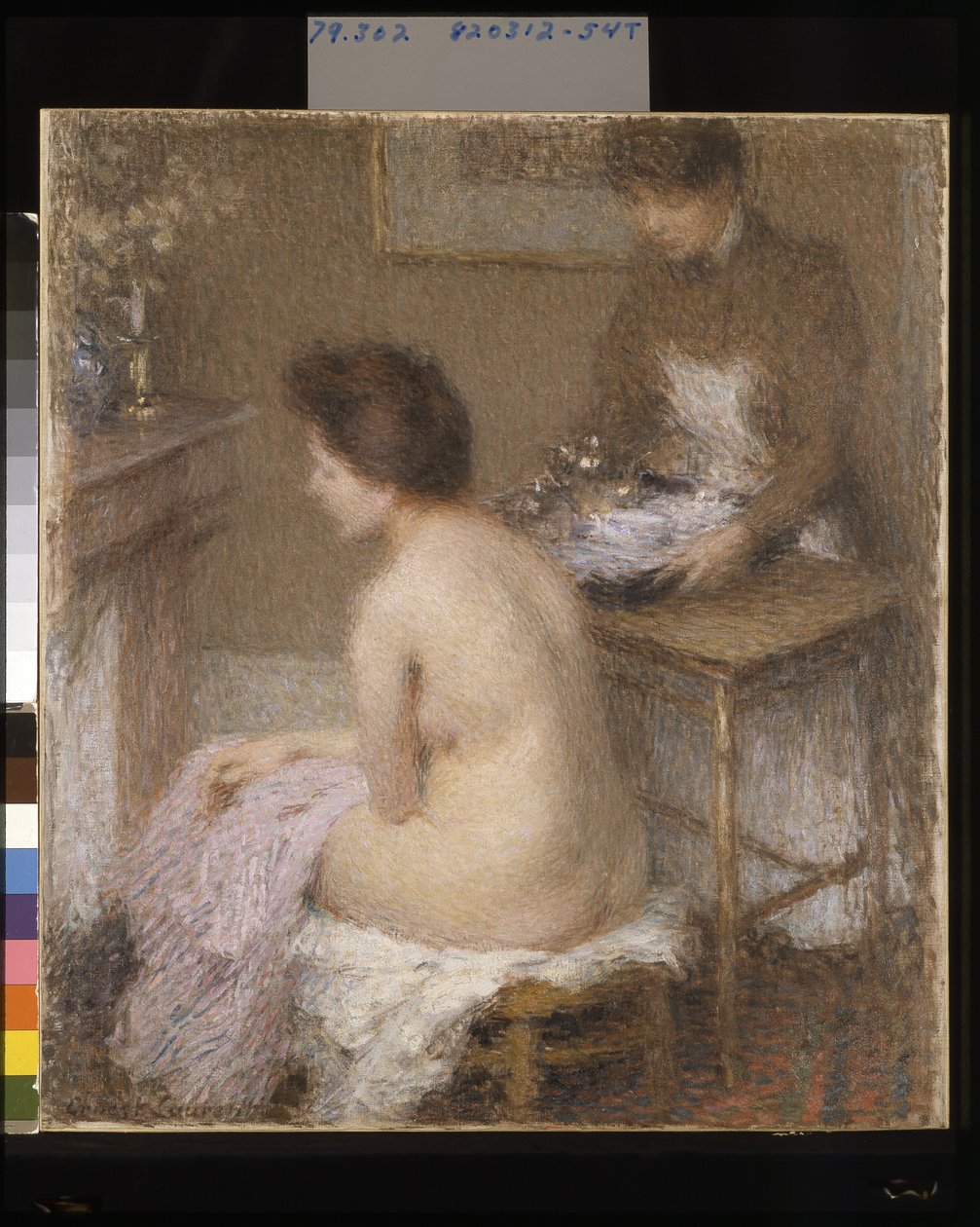 After The Bath (öljy kankaalle) tekijältä Ernest Joseph Laurent