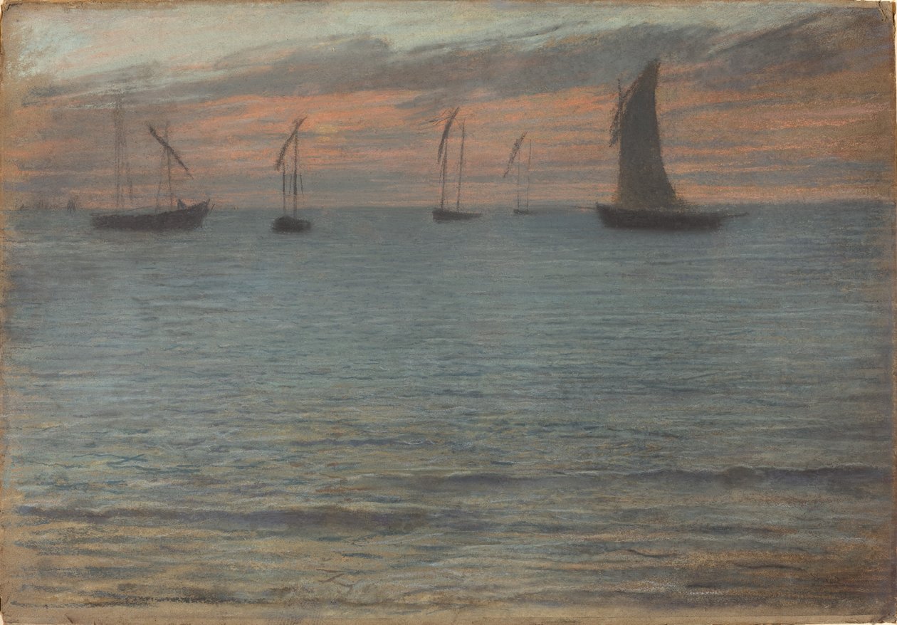 Merimaisema auringonlaskun aikaan tekijältä Ernest Ange Duez