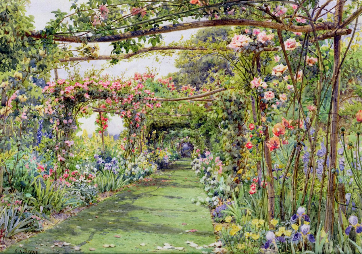 The Rose Pergola, Blackhurst House, Tunbridge Wells, Kent tekijältä Ernest Arthur Rowe