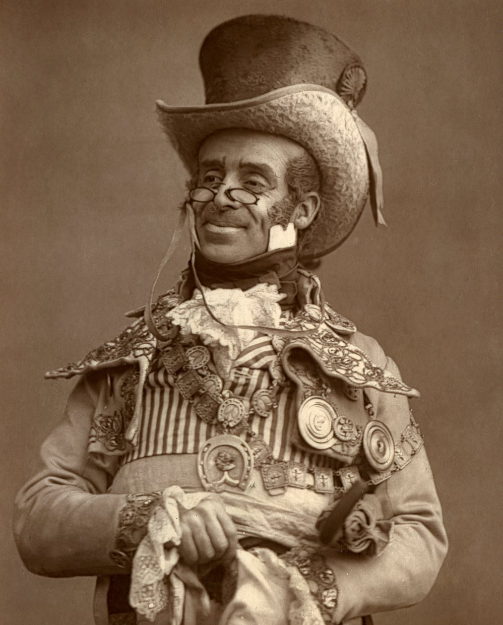 Arthur Roberts, brittiläinen näyttelijä, koomikko ja musiikkisali viihdyttäjä, 1888 tekijältä Ernest Barraud
