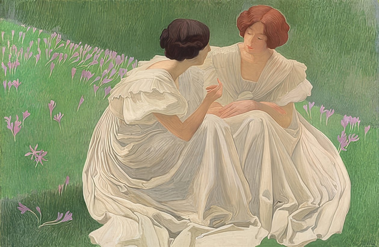 Kaksi valkoista (Les Deux Blanches). 1898 tekijältä Ernest Bieler