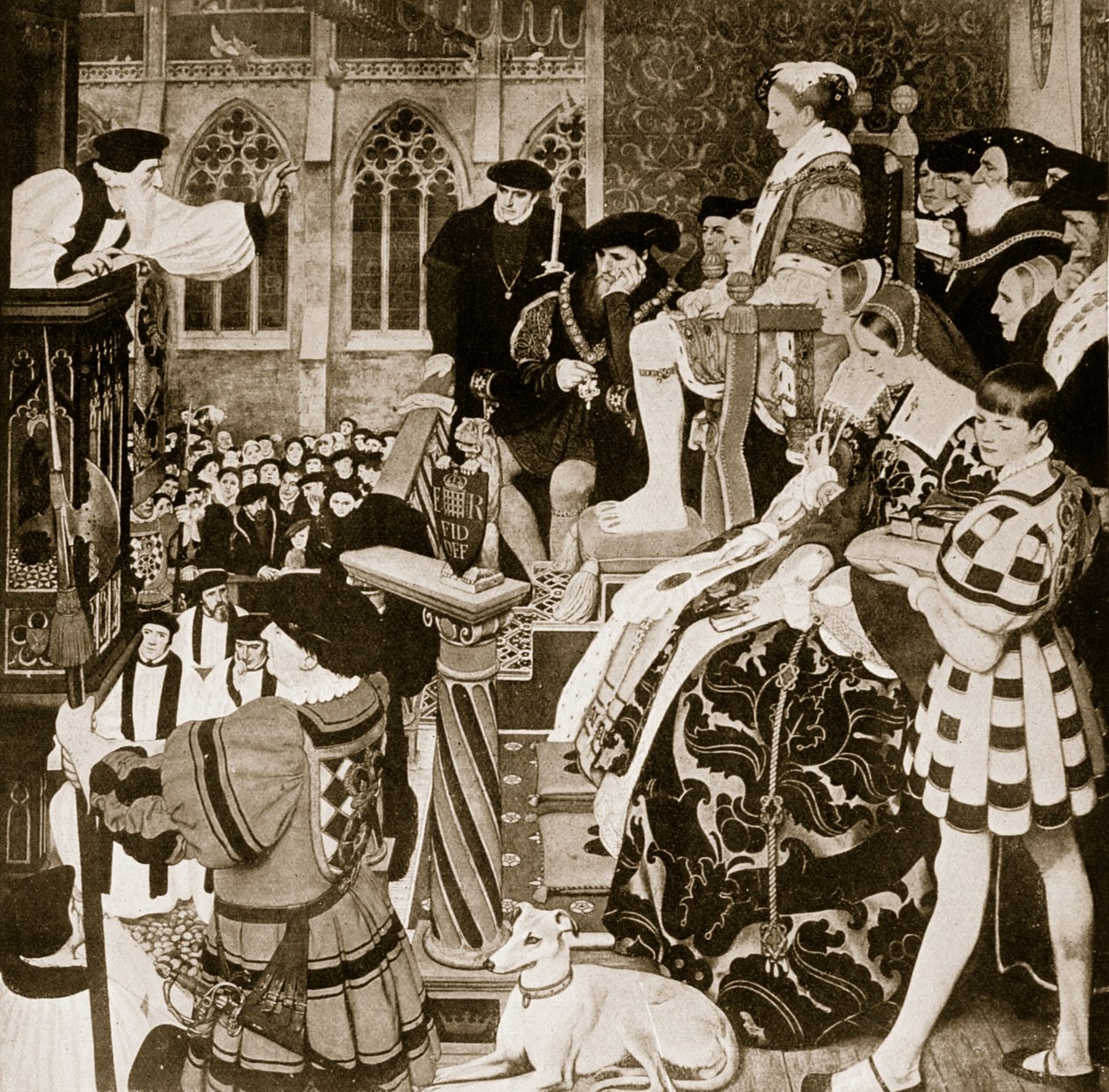 Latimer saarnaa ennen Edward VI:ta, kuvitus 