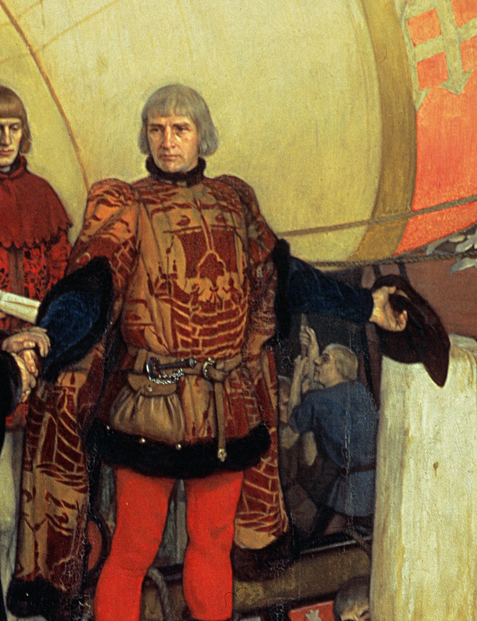 John ja Sebastian Cabotin lähtö Bristolista ensimmäiselle löytömatkalleen vuonna 1497 tekijältä Ernest Board