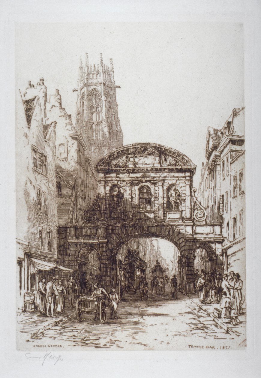 Temple Bar, Lontoo, 1877 tekijältä Ernest George