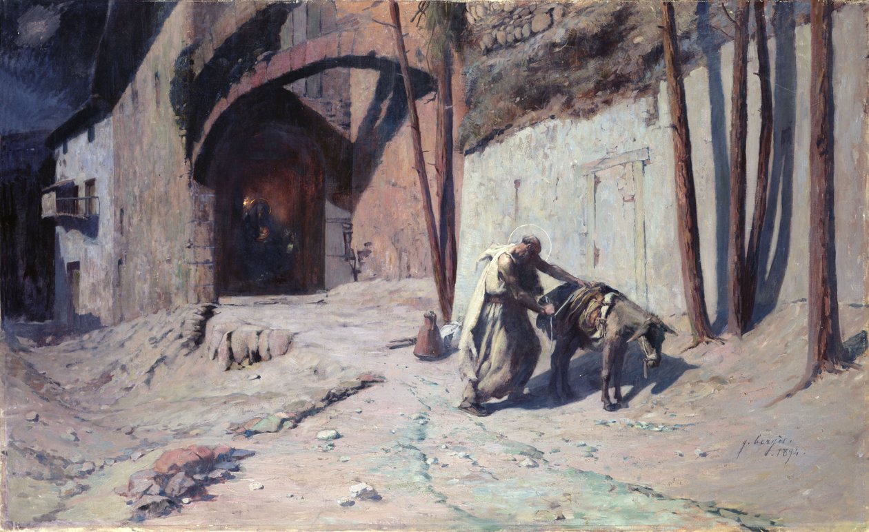 Lento Egyptiin tai Joosef laittoi aasin selkään, 1894 tekijältä Ernest Georges Berges