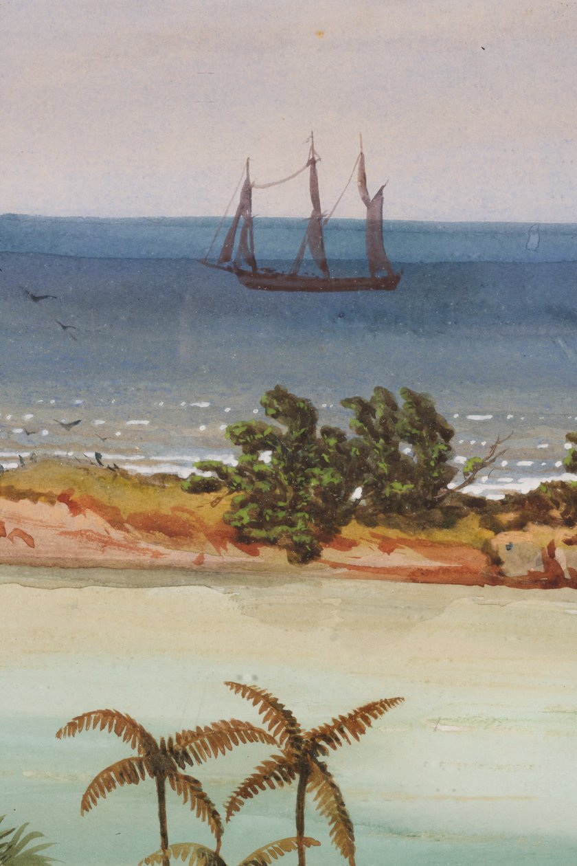 Yksityiskohta atollin triptyykistä, 1871 wc paperilla tekijältä Ernest Henry Griset
