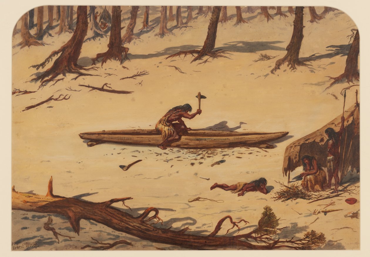 Esihistoriallinen leiri, 1871 tekijältä Ernest Henry Griset