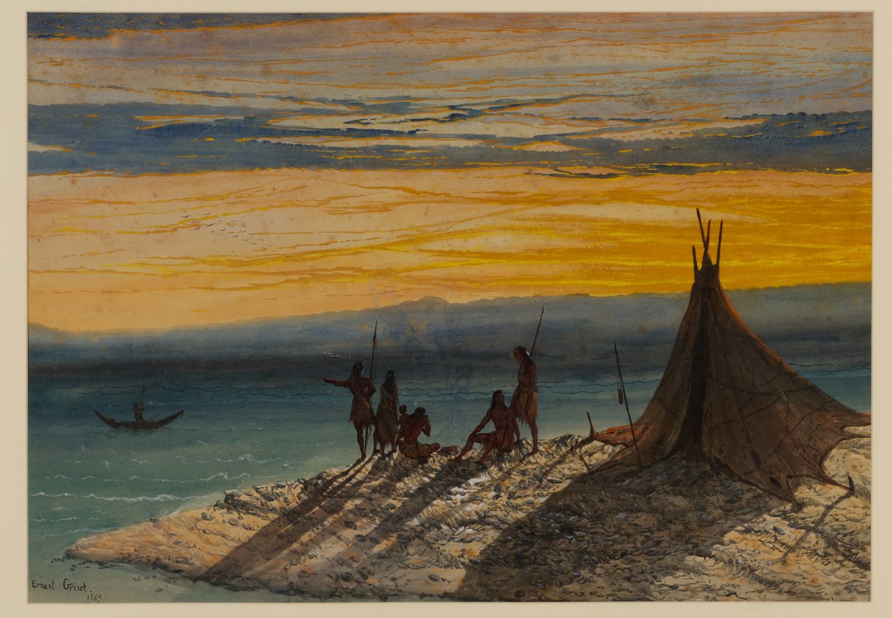 Esihistoriallinen maisema, 1869 tekijältä Ernest Henry Griset
