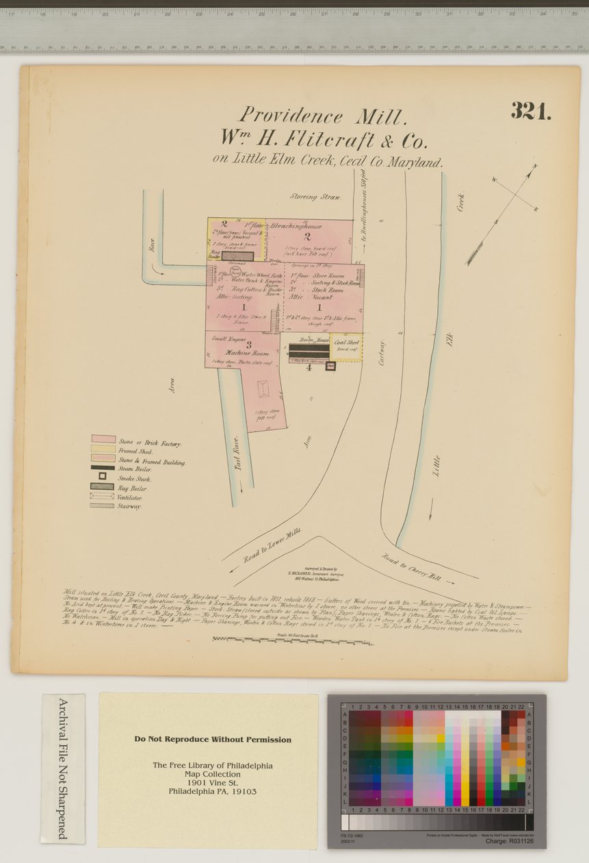 Providence Mill, Little Elk Creek, Maryland, Hexamer General Surveys tekijältä Ernest Hexamer