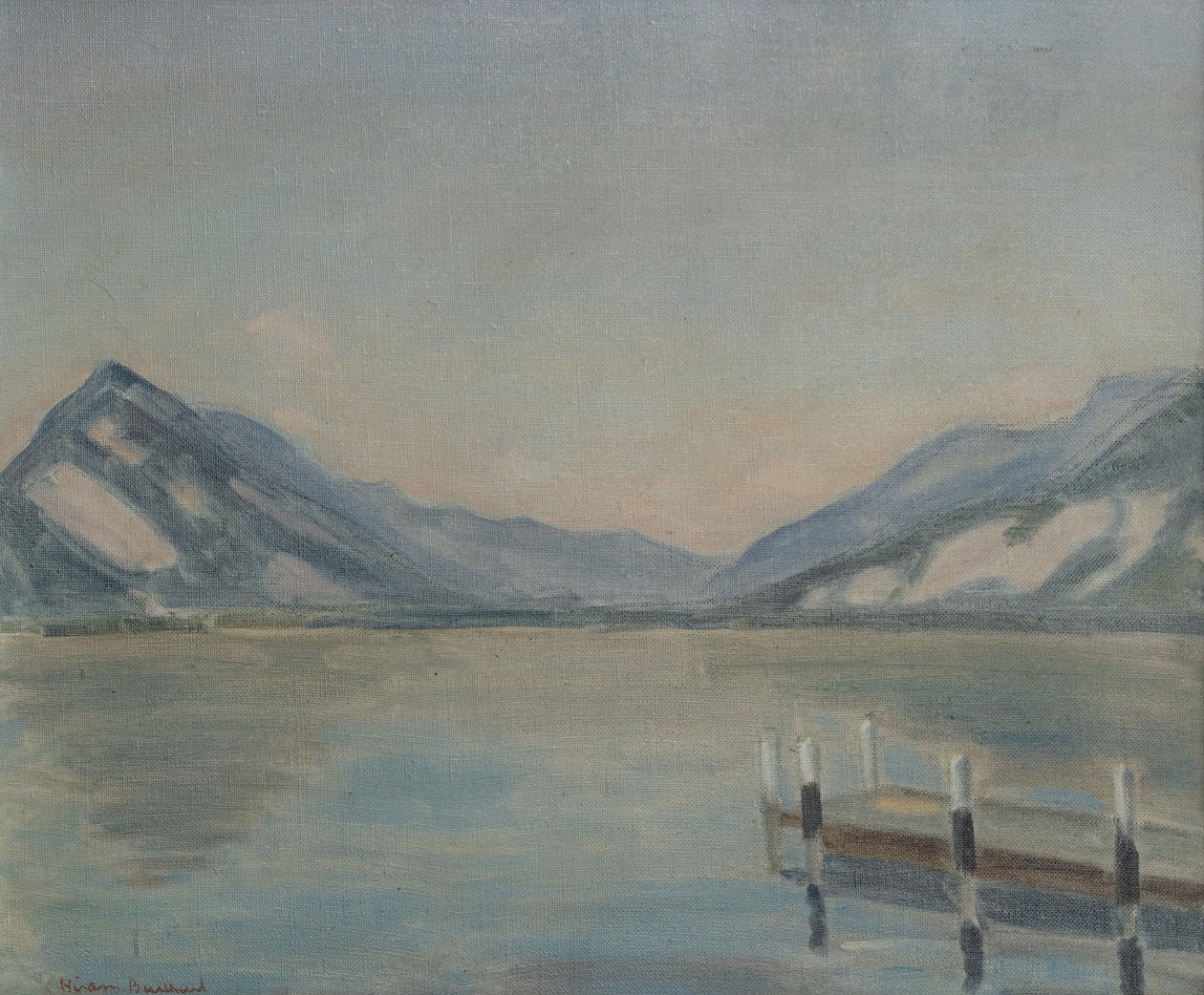 ਥੂਨ ਝੀਲ (ਕੈਨਵਸ ਉੱਤੇ ਤੇਲ) ਫਿਨਿਸ਼ tekijältä Ernest Hiram Brülhart