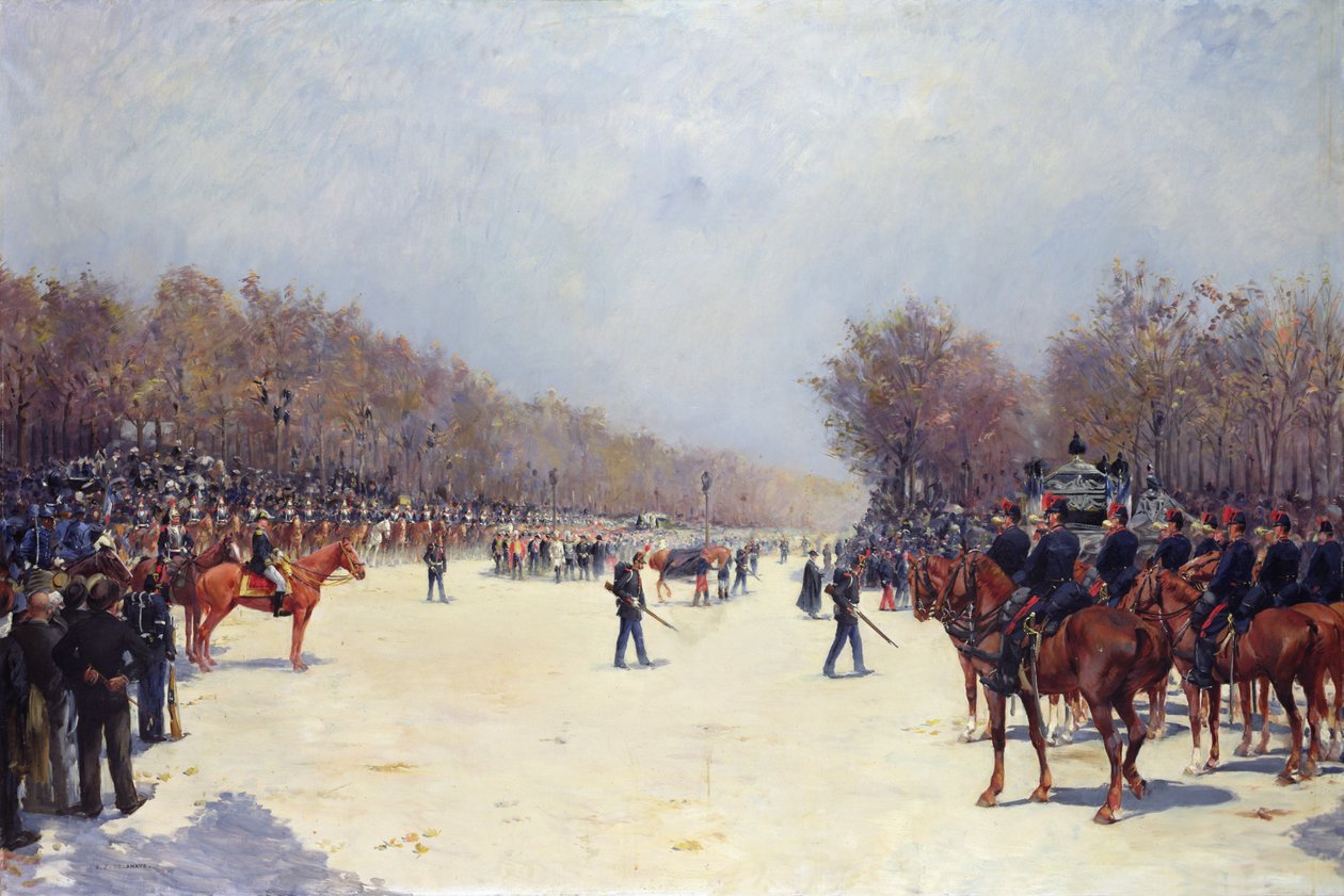Mac-Mahonin hautajaiset 22. lokakuuta 1893 tekijältä Ernest Jean Delahaye