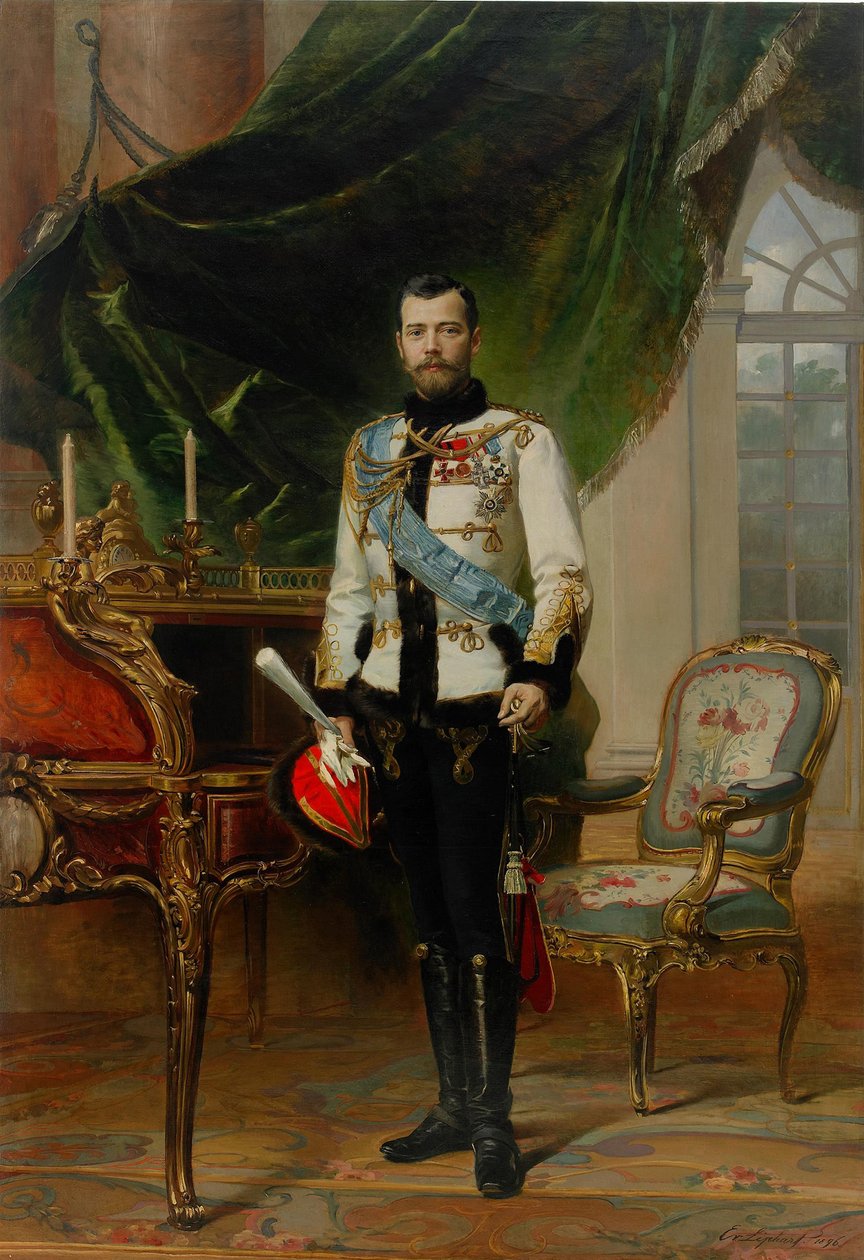 Keisari Nikolai II:n muotokuva 1868-1918, 1896 tekijältä Ernest Karlovich Liphart
