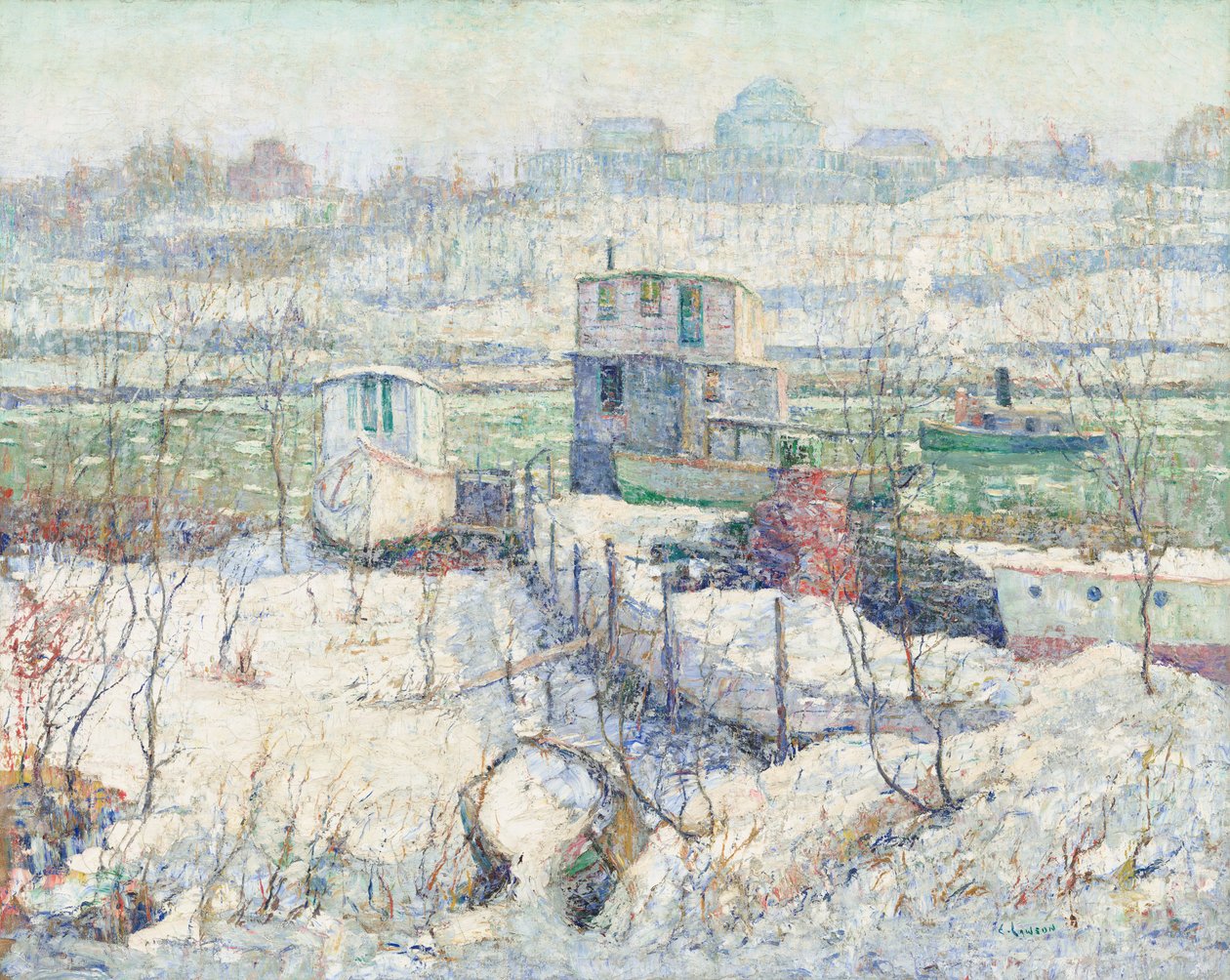 Venevaja, talvi, Harlem-joki tekijältä Ernest Lawson