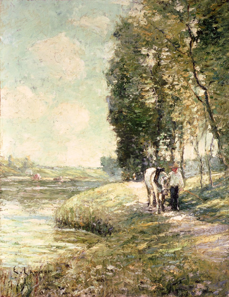 Country Road to Spuyten, Duyvil, New York (öljy aluksella) tekijältä Ernest Lawson