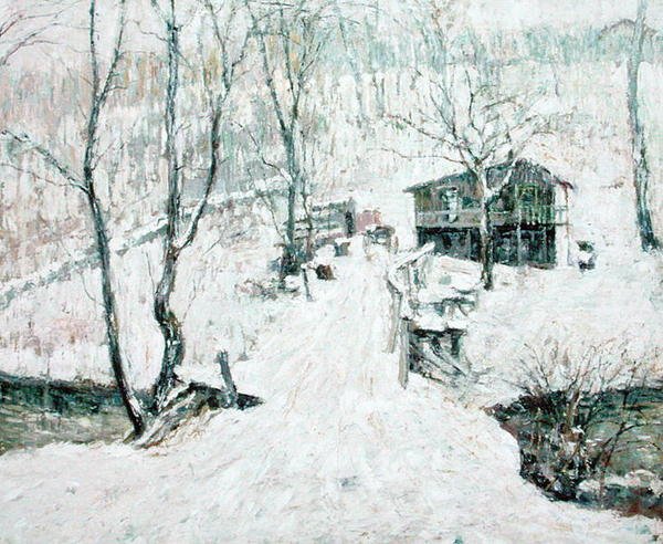 Maaseutumaisema, talvi tekijältä Ernest Lawson