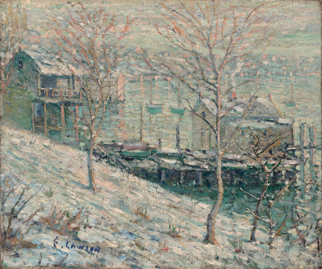 Harlem River Winter Scene tekijältä Ernest Lawson