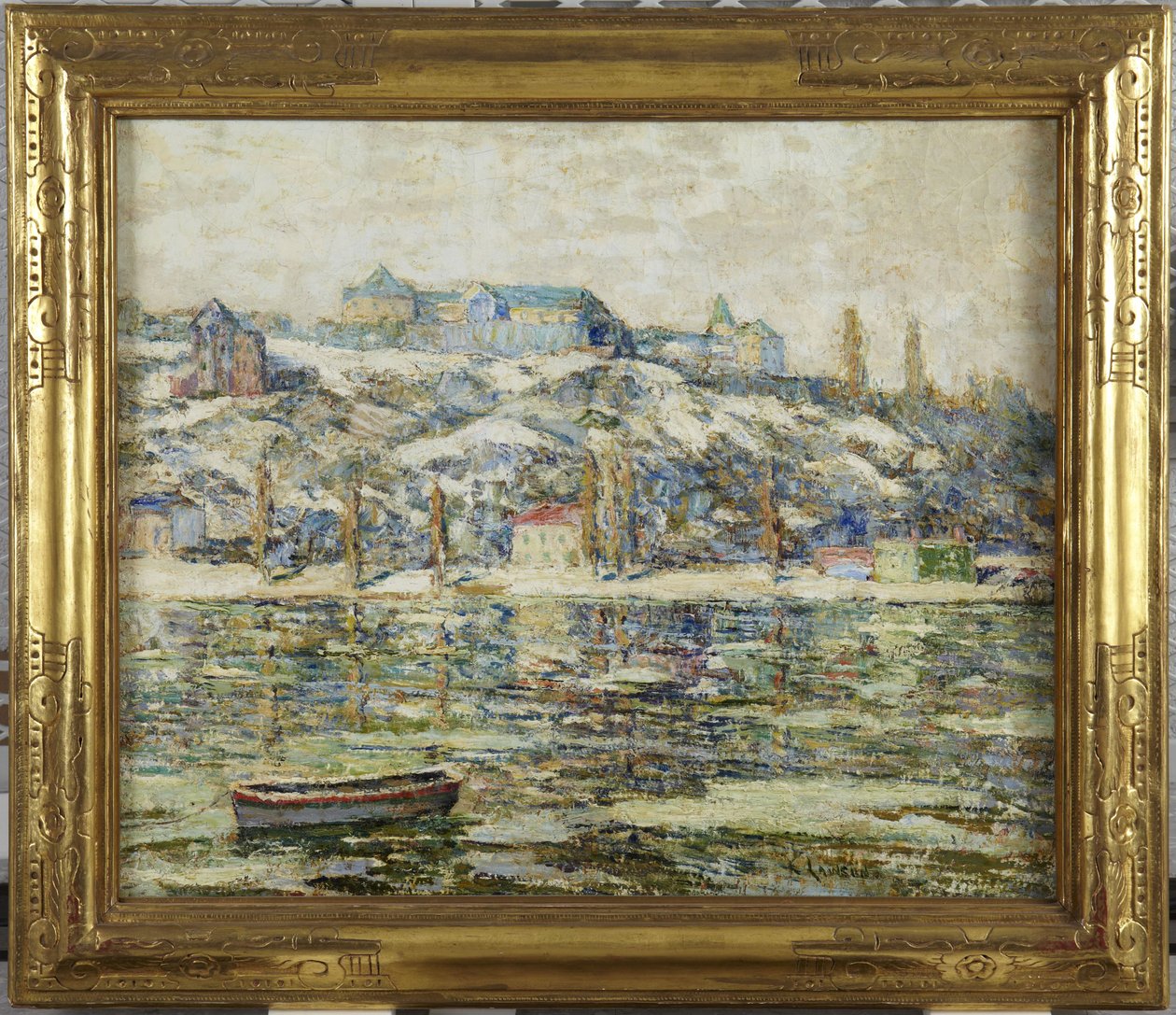 Harlem River lumessa tekijältä Ernest Lawson