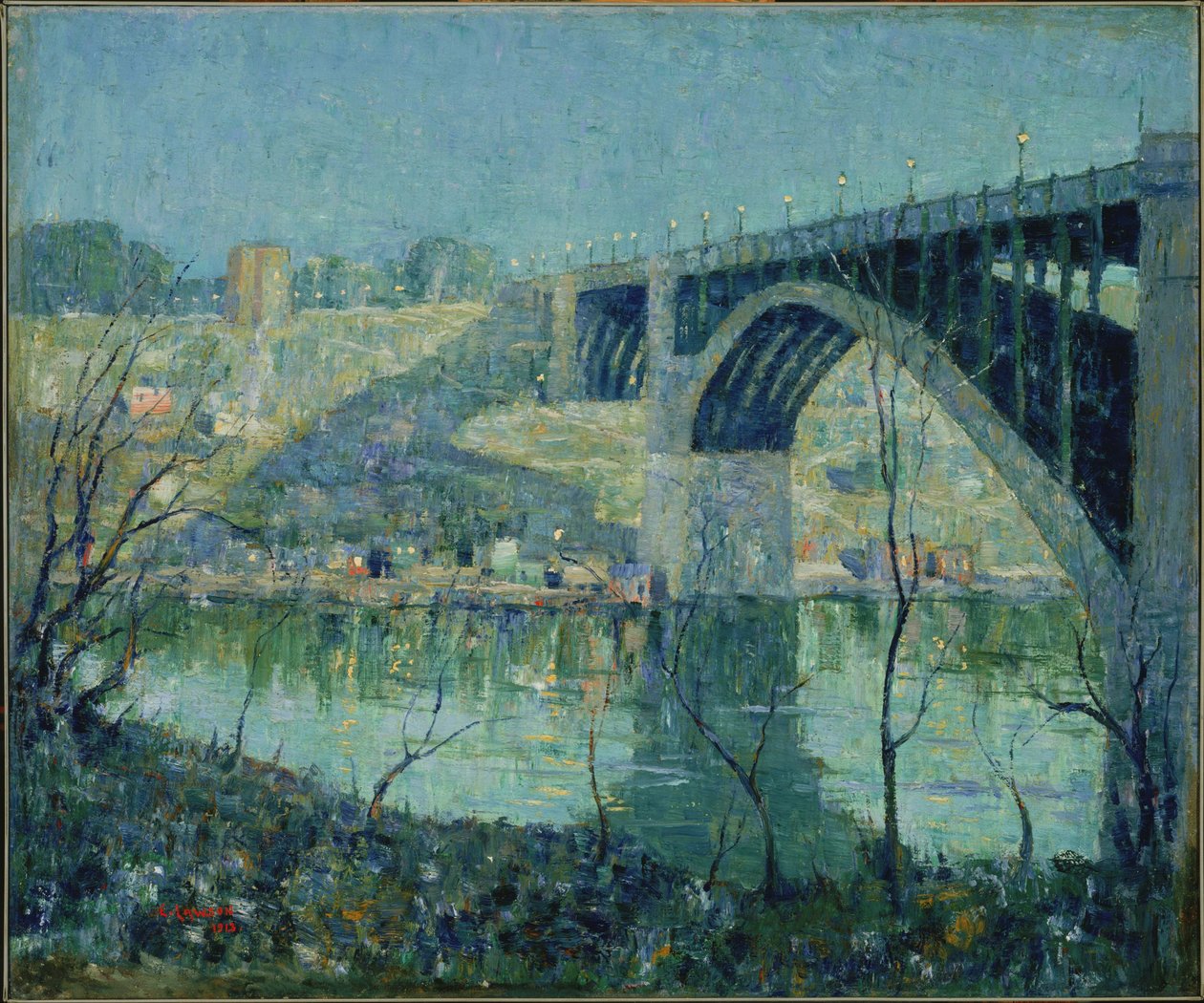 Kevätyö, Harlem-joki tekijältä Ernest Lawson